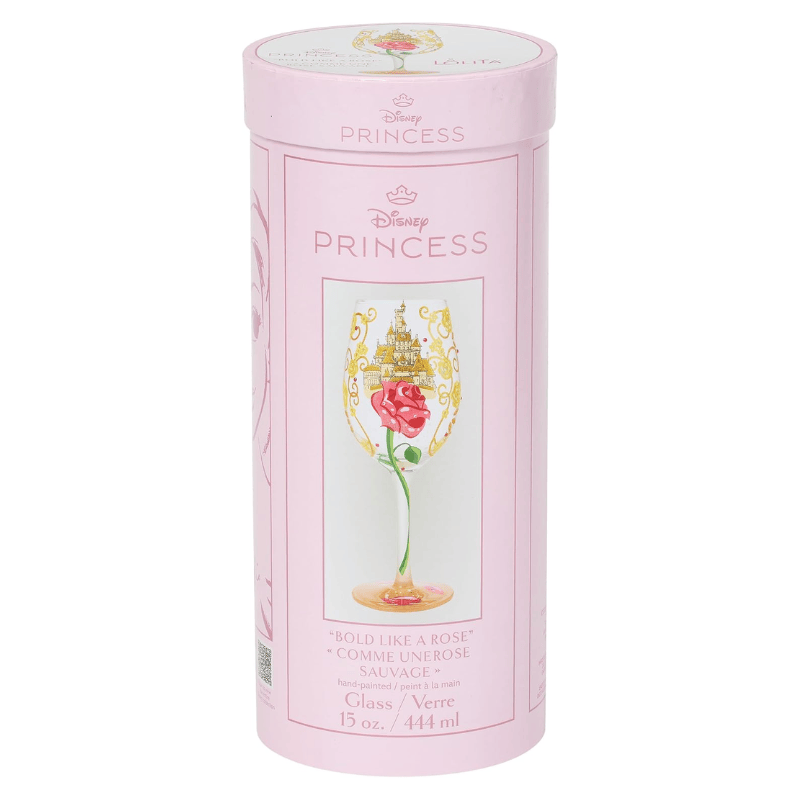 Disney By Lolita Bold Like A Rose Belle Wine Glass