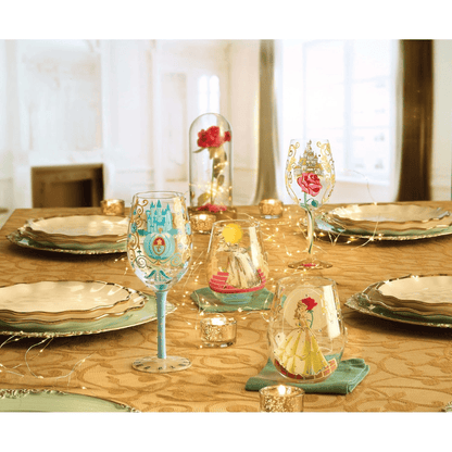 Disney By Lolita Bold Like A Rose Belle Wine Glass