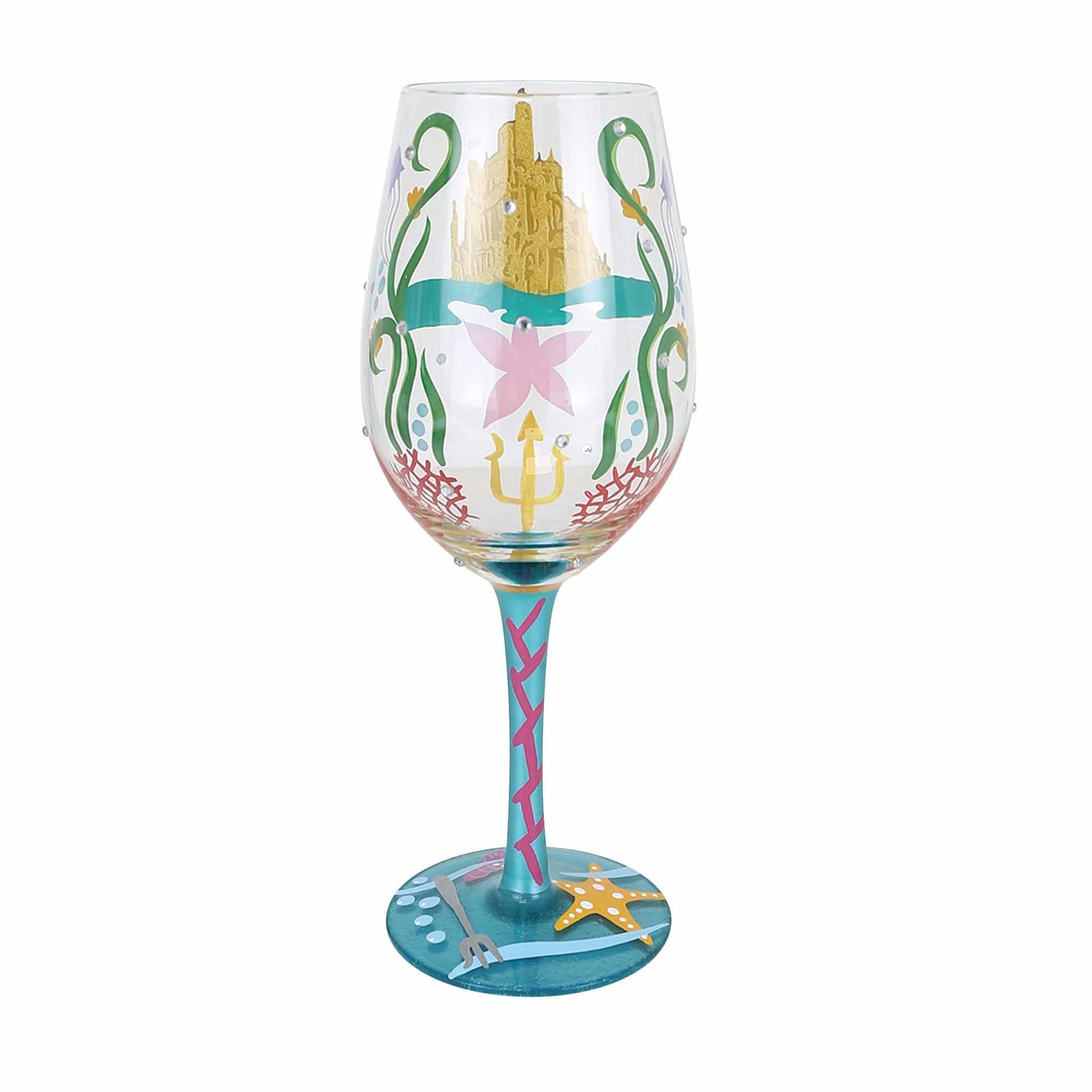 Disney By Lolita Ride Your Own Wave Ariel Wine Glass
