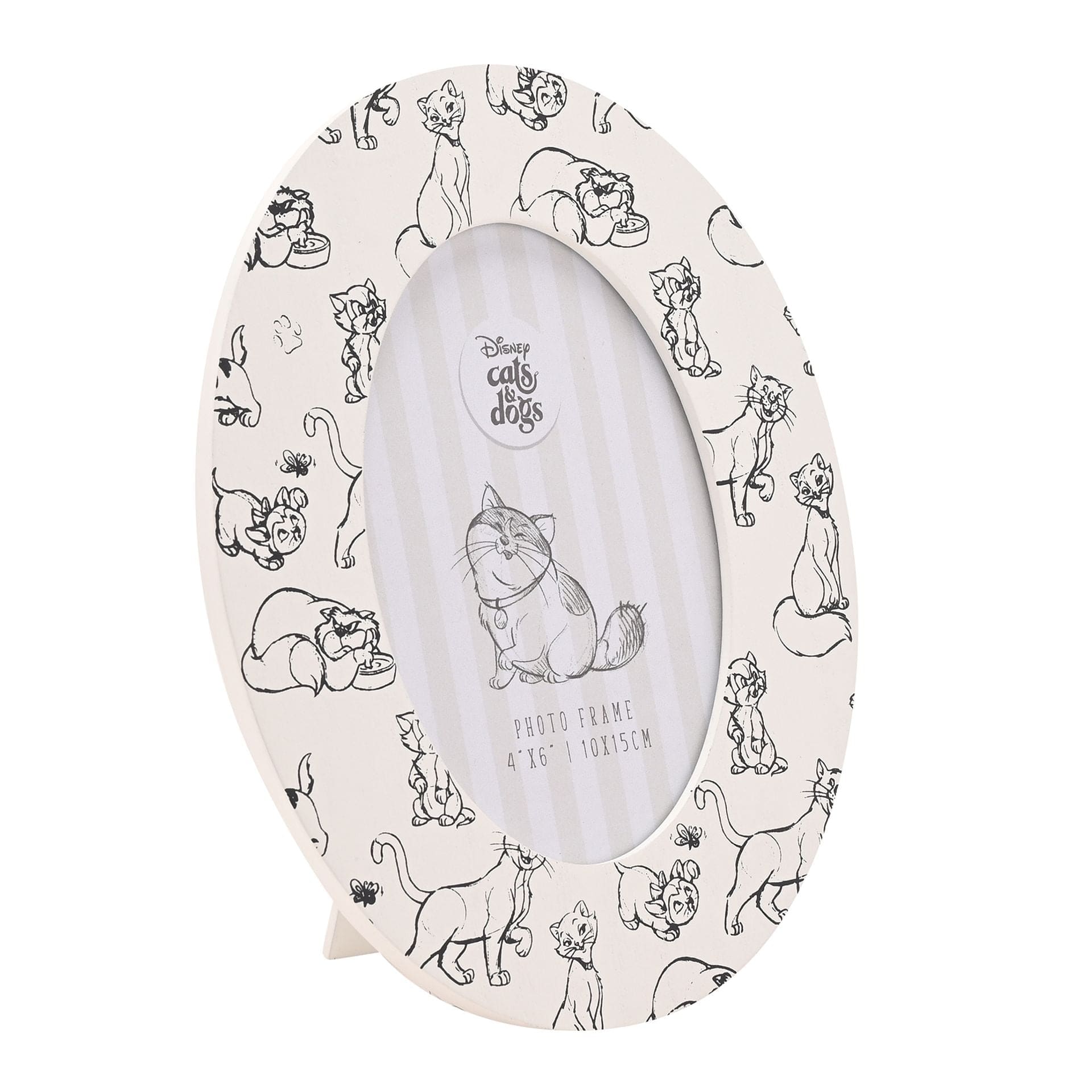 Disney Cats & Dogs Cat Print Oval Photo Frame 4" x 6" Cats