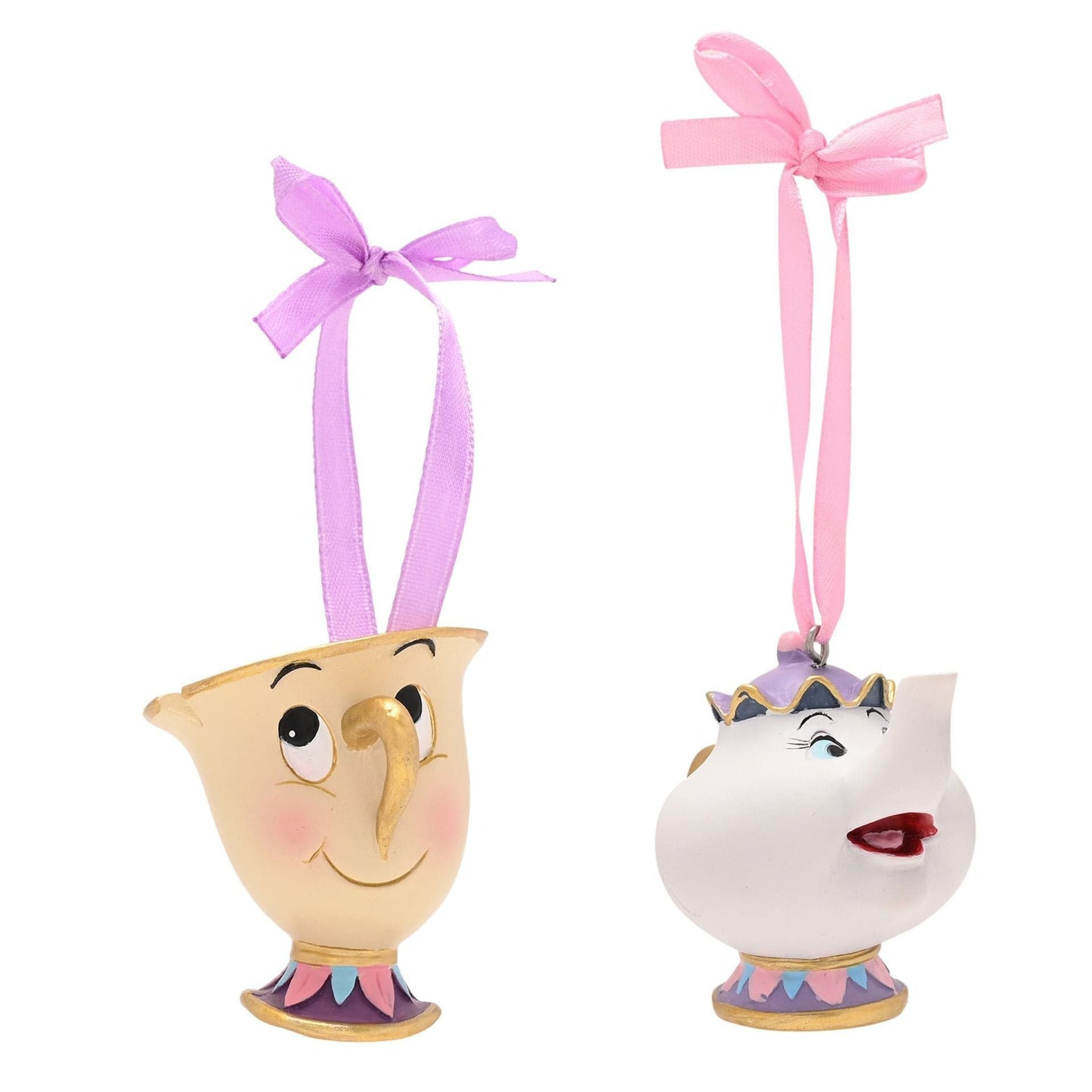 Disney Chip And Mrs Potts Set of 2 Hanging Decorations