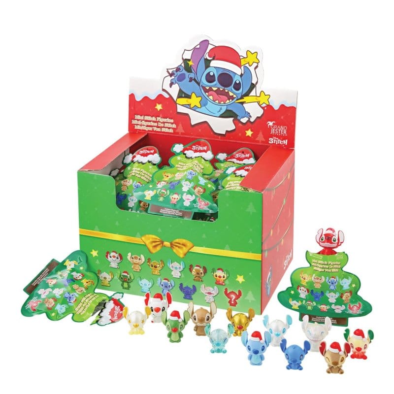 Disney Christmas Stitch Blind Bag Surprise Mini Figurines by Grand Jester 6016878