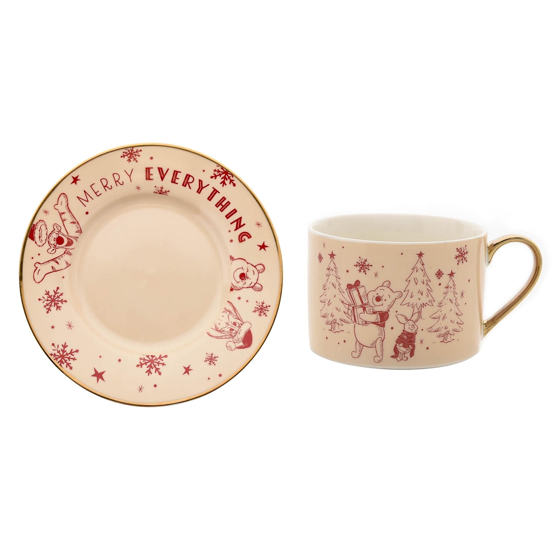 Disney Christmas Winnie the Pooh Cup & Saucer Set
