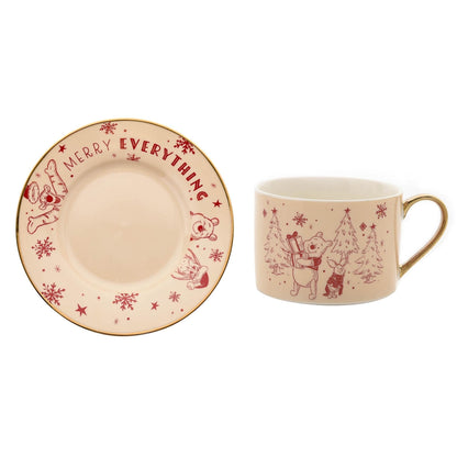 Disney Christmas Winnie the Pooh Cup & Saucer Set