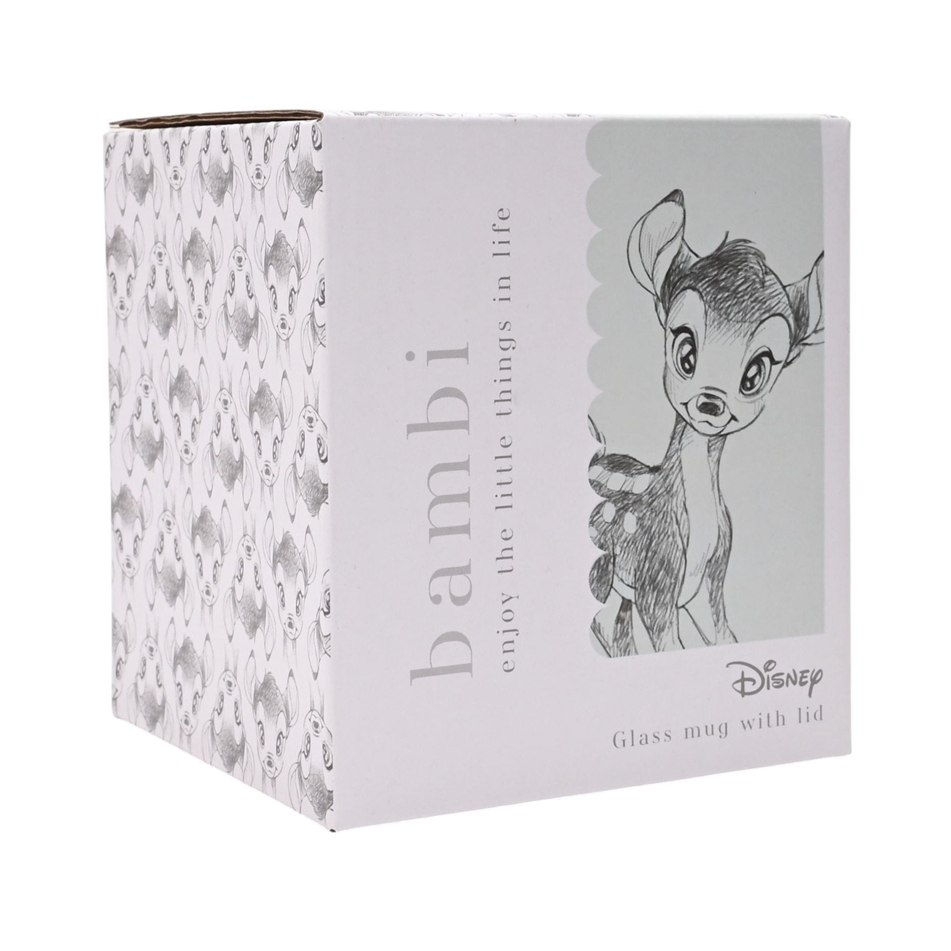 Disney Classic Collectable Glass Mug With Lid - Bambi