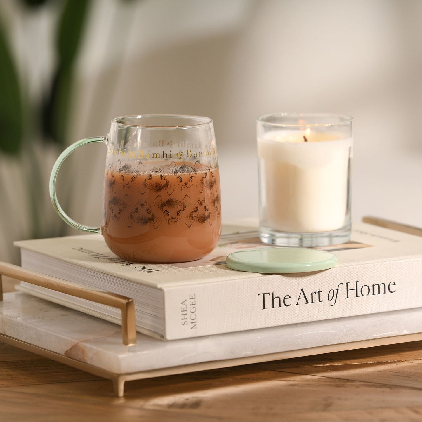 Disney Classic Collectable Glass Mug With Lid - Bambi