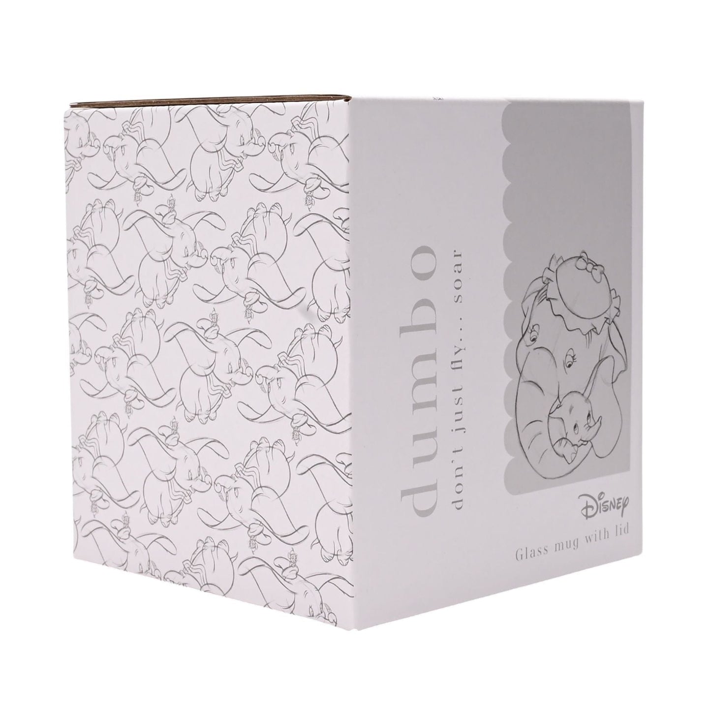 Disney Classic Collectable Glass Mug With Lid - Dumbo