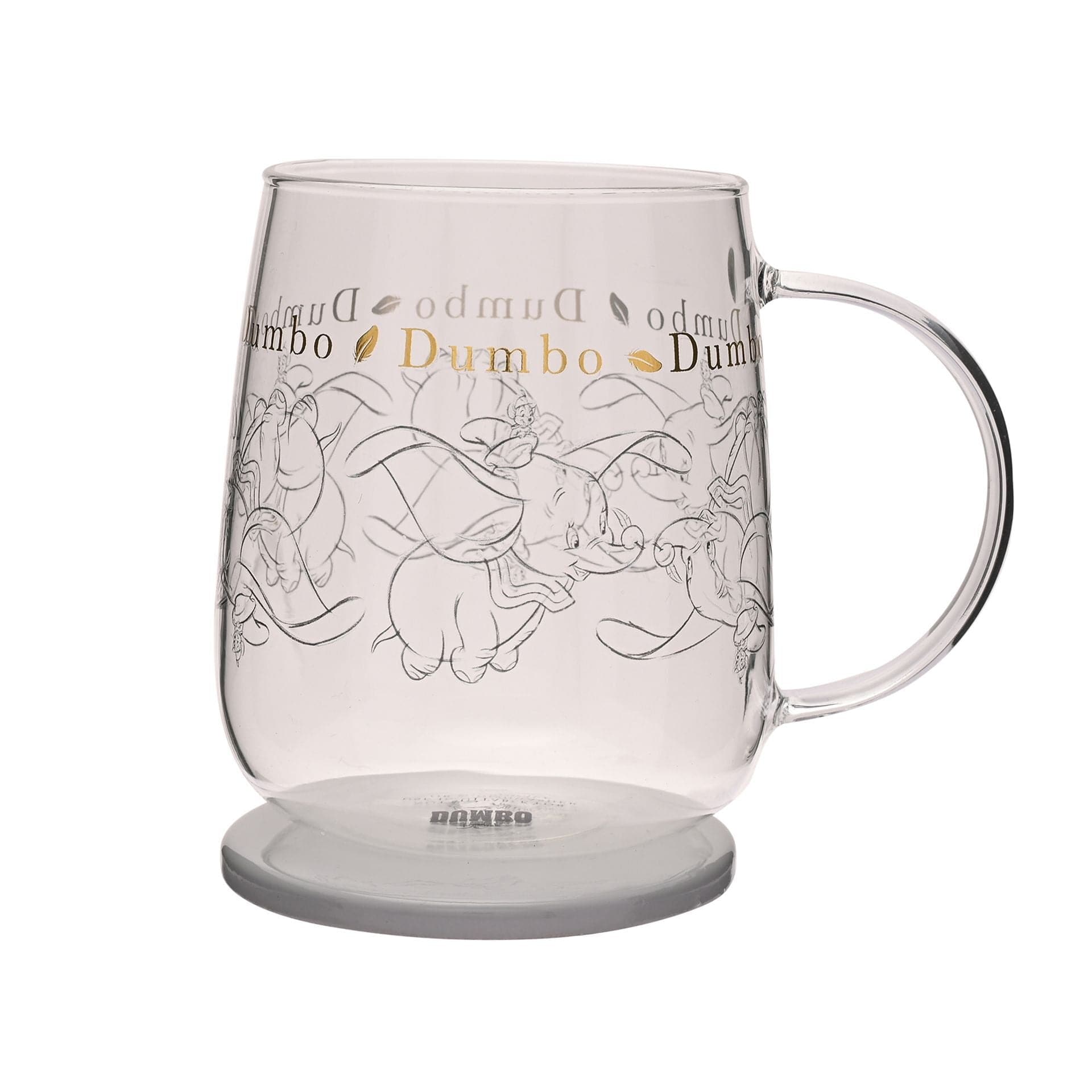 Disney Classic Collectable Glass Mug With Lid - Dumbo