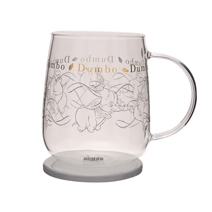 Disney Classic Collectable Glass Mug With Lid - Dumbo
