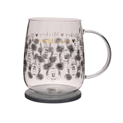 Disney Classic Collectable Glass Mug With Lid - Mickey Mouse