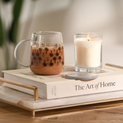 Disney Classic Collectable Glass Mug With Lid - Mickey Mouse