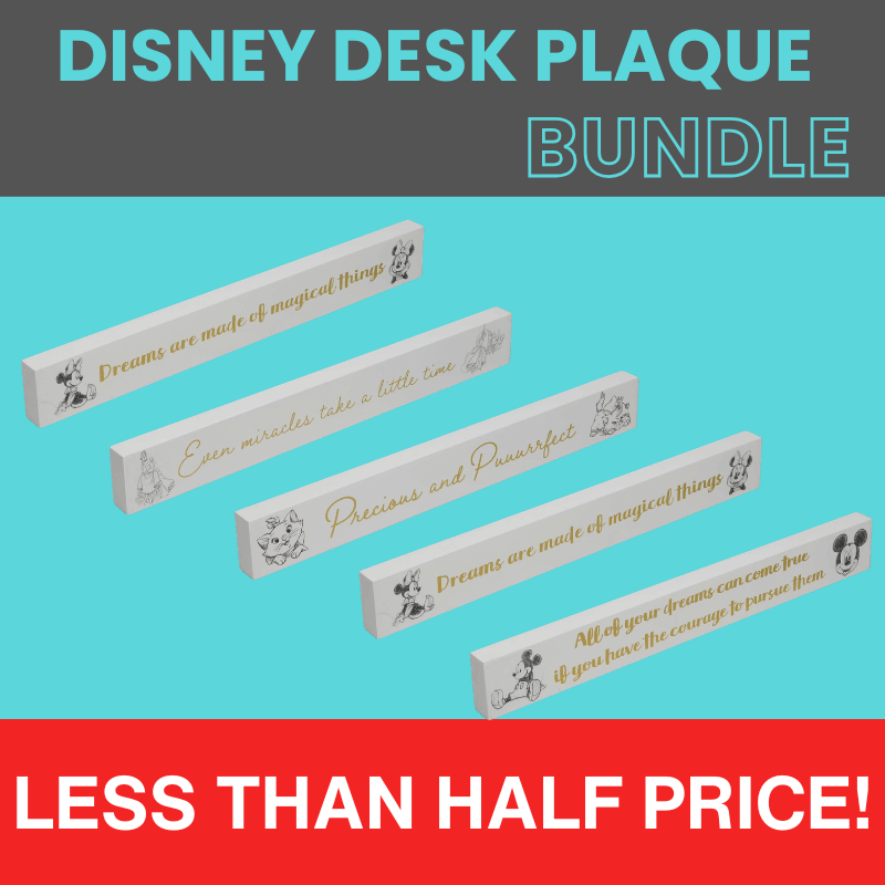 Disney Classic Collectables Desk Plaque Set of 5