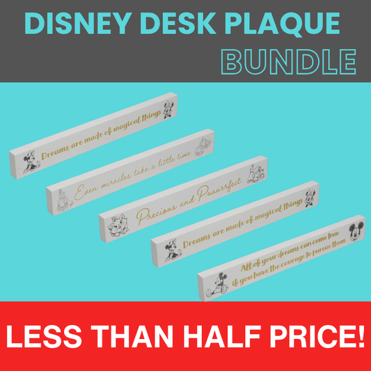 Disney Classic Collectables Desk Plaque Set of 5