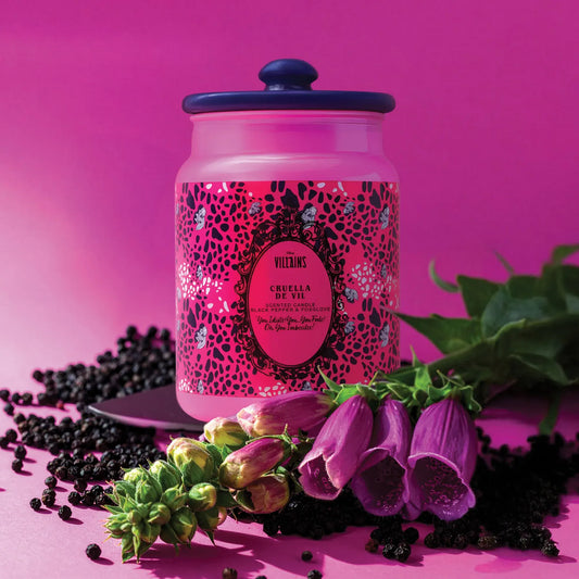 Disney Cruella Ceramic Pink Black Pepper & Foxglove Candle By Disney Home Fragrance