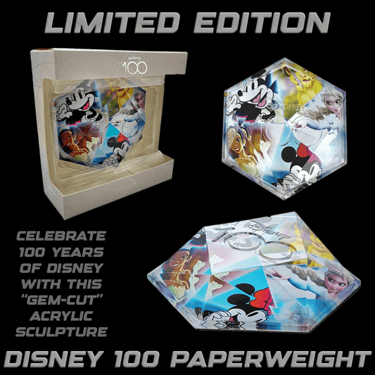 Disney Facets 100 Years Of Wonder Paper Weight 6013122