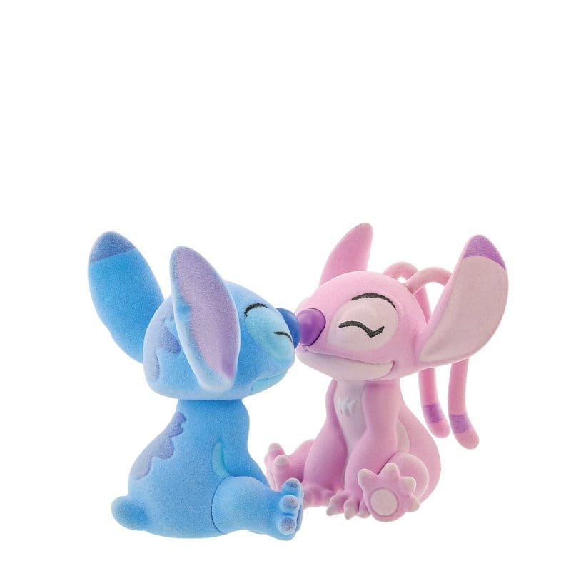Disney Grand Jester Studios Flocked Kissing Stitch & Angel Figurines 6013987