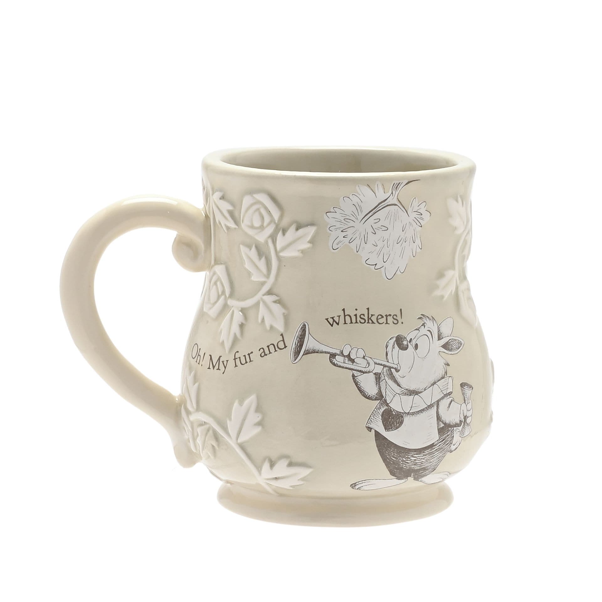 Disney Home Alice in Wonderland Embossed Mug - White Rabbit