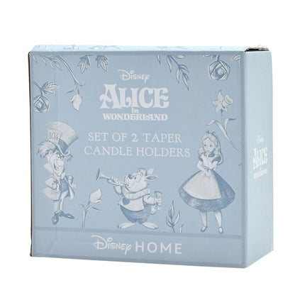 Disney Home Alice in Wonderland Set of 2 Taper Candle Holders