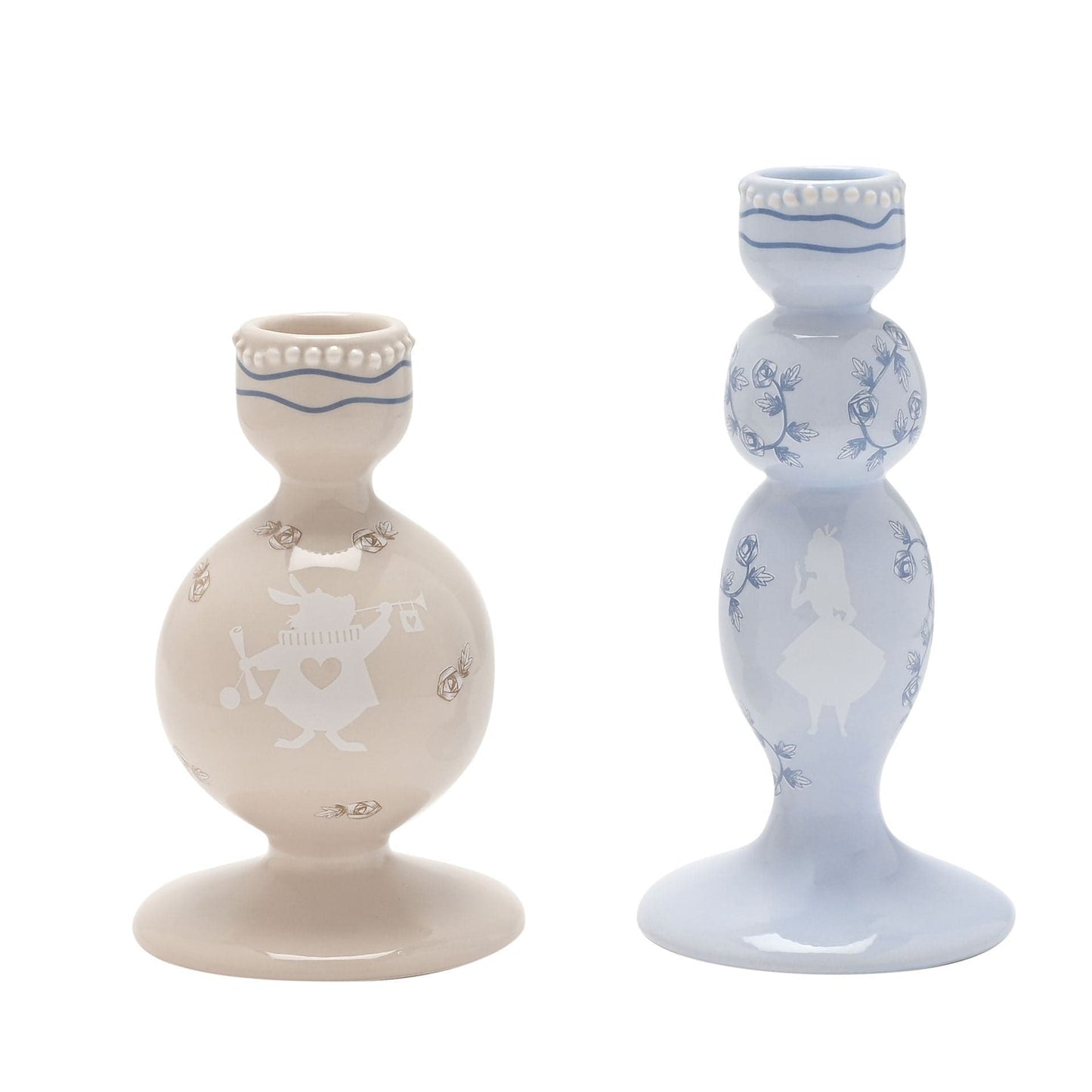 Disney Home Alice in Wonderland Set of 2 Taper Candle Holders