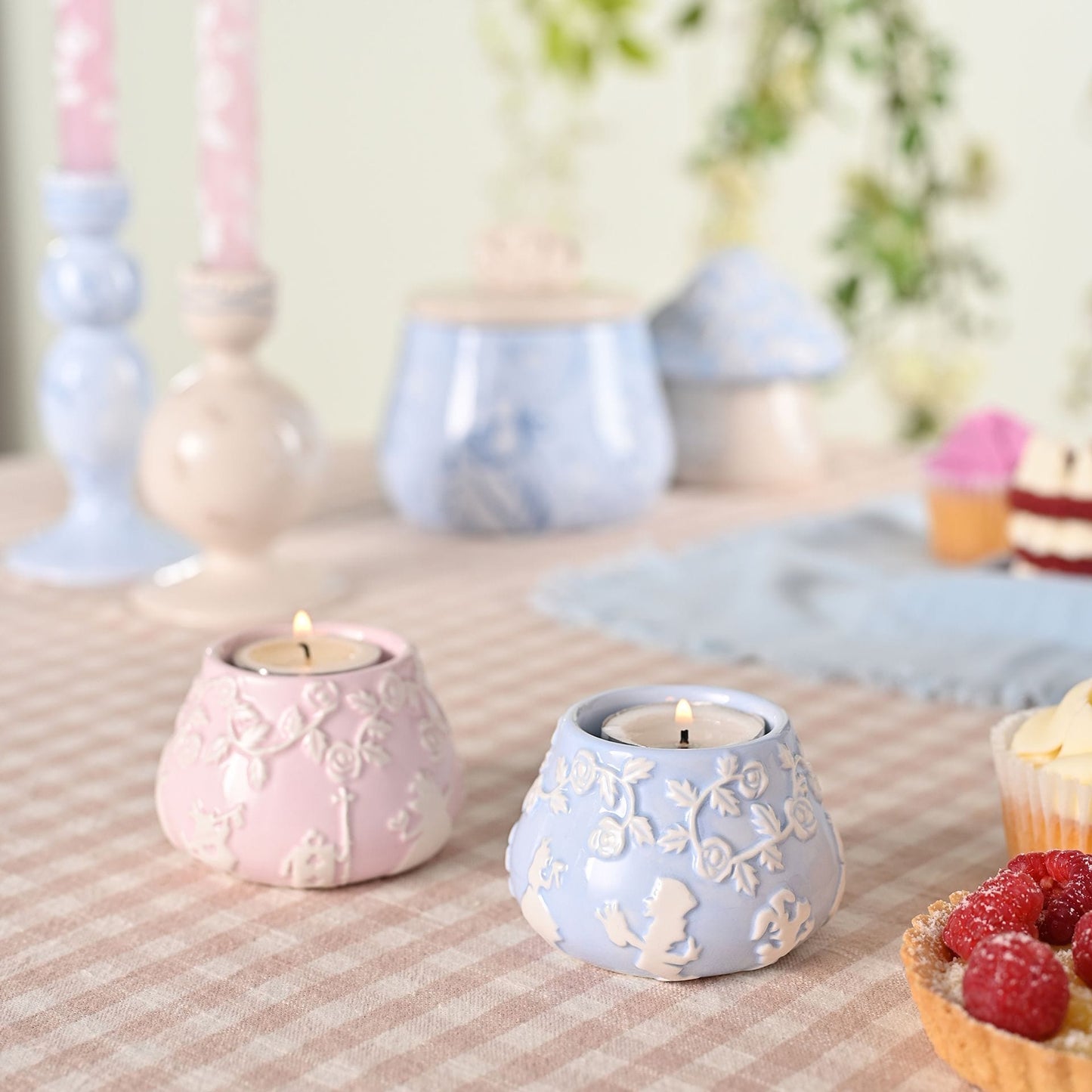 Disney Home Alice in Wonderland Set of 2 Tea Light Holders