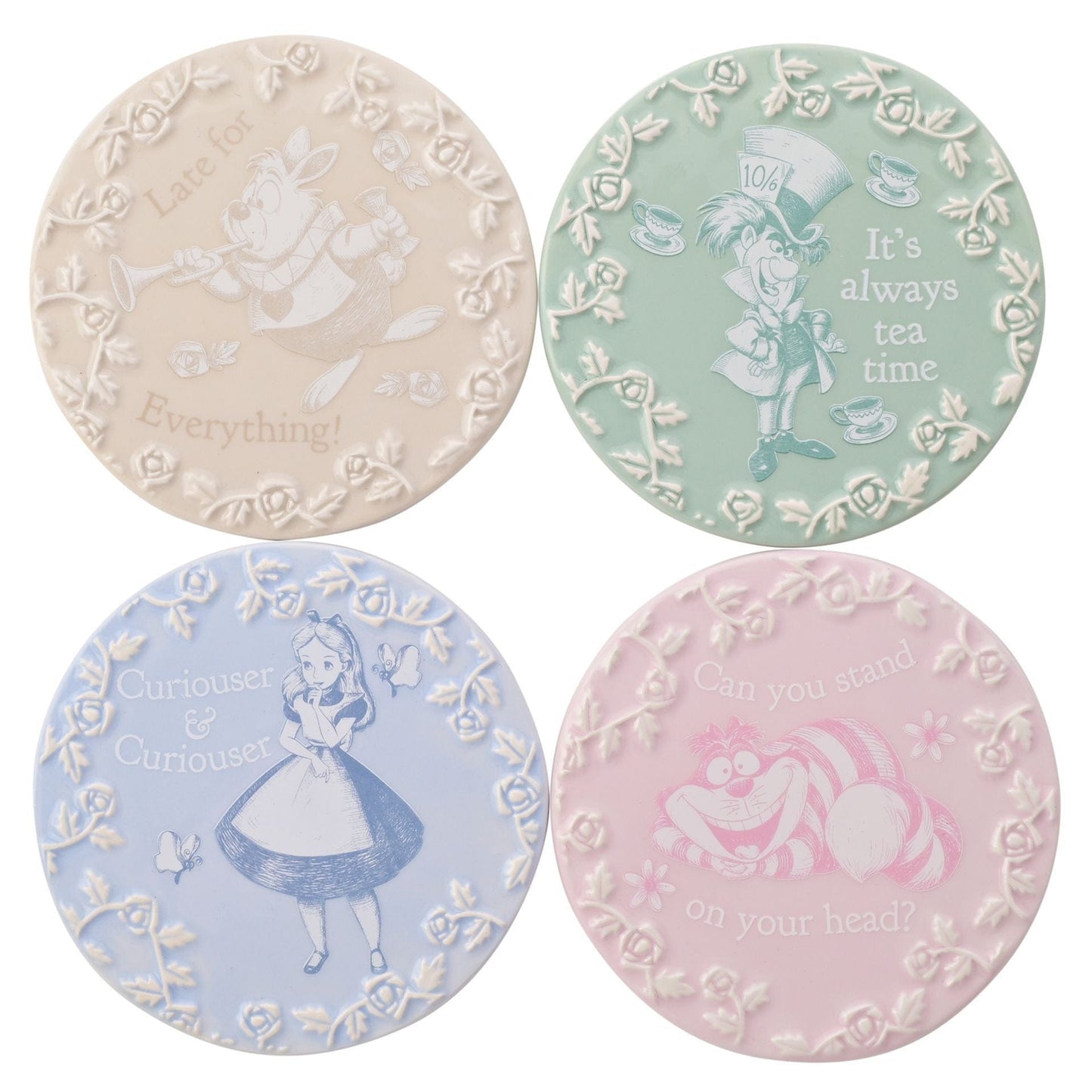Disney Home Alice in Wonderland Set of 4 Coasters