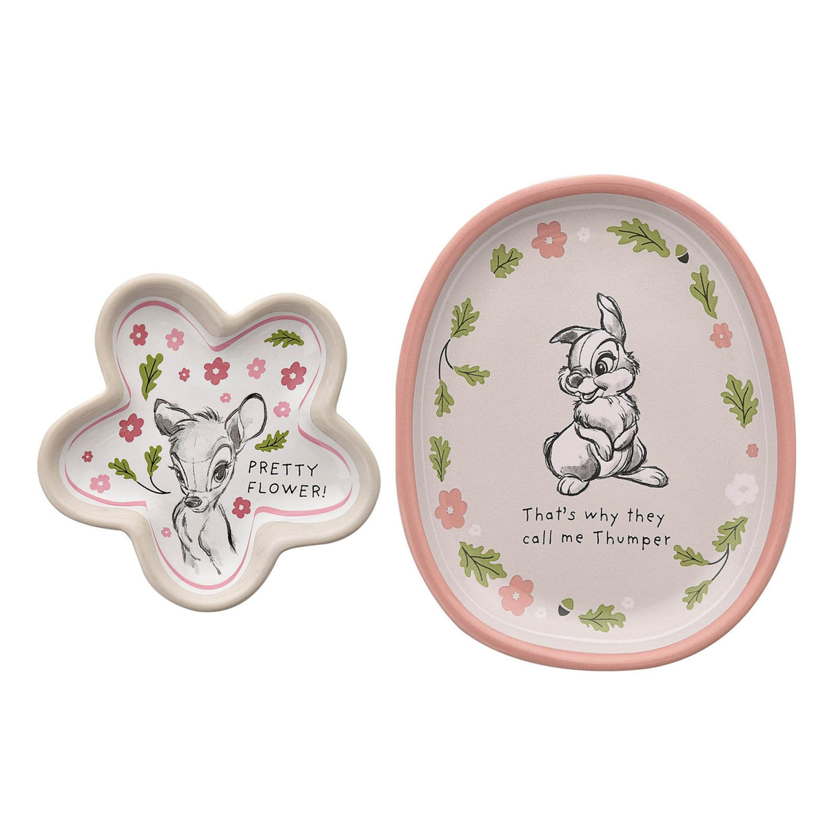Disney Home Forest Friends Bambi Set of 2 Trinket Dishes