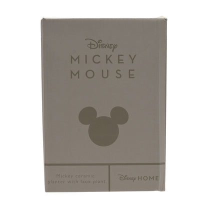 Disney Home Mickey Ceramic Footed Planter with Faux Plant