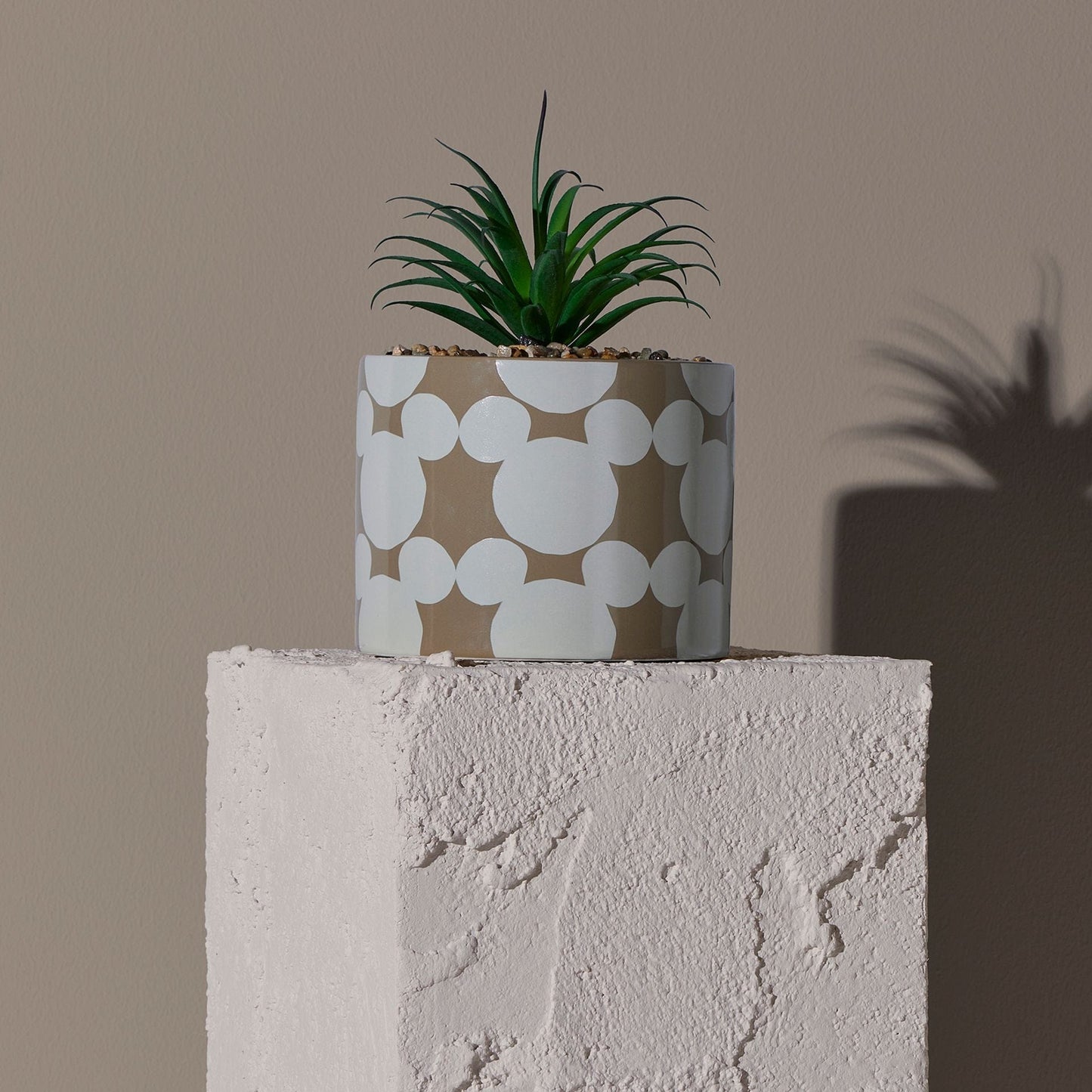 Disney Home Mickey Ceramic Footed Planter with Faux Plant