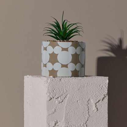 Disney Home Mickey Ceramic Footed Planter with Faux Plant