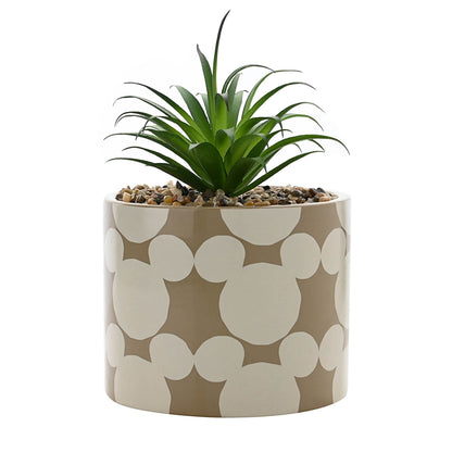 Disney Home Mickey Ceramic Footed Planter with Faux Plant