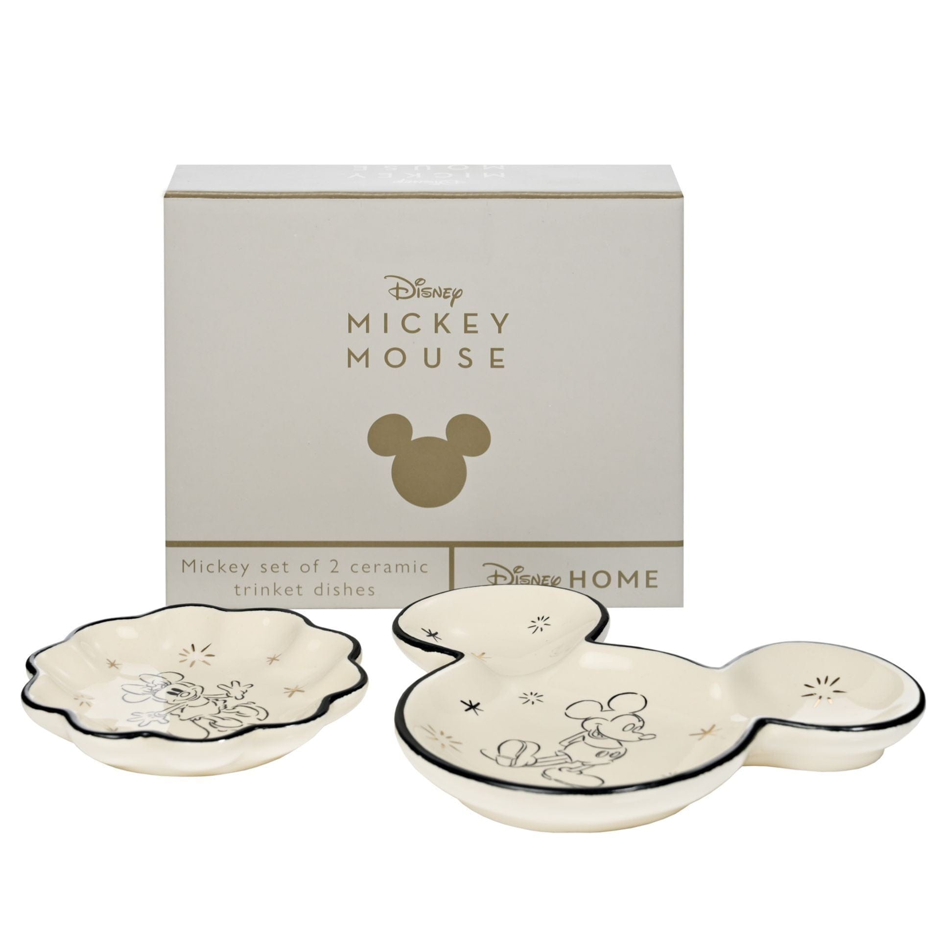 Disney Home Mickey & Minnie Set of 2 Trinket Dishes