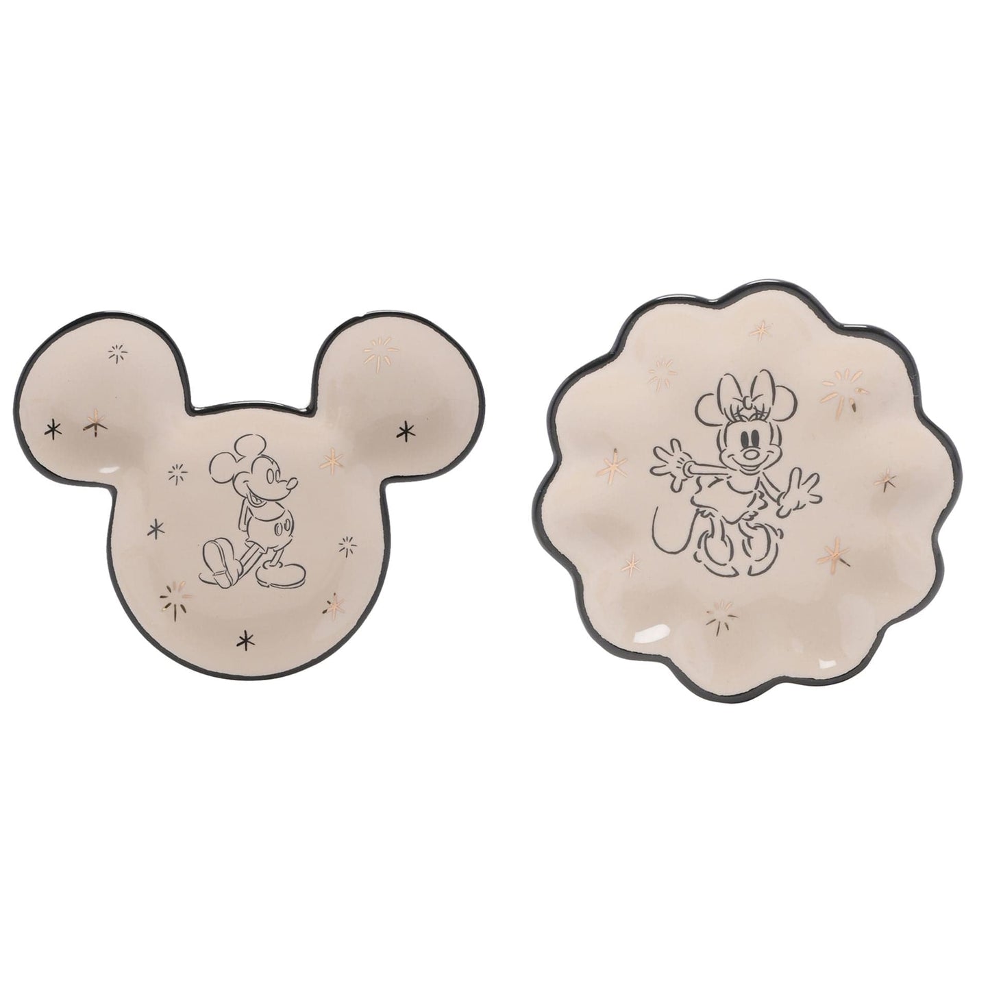 Disney Home Mickey & Minnie Set of 2 Trinket Dishes