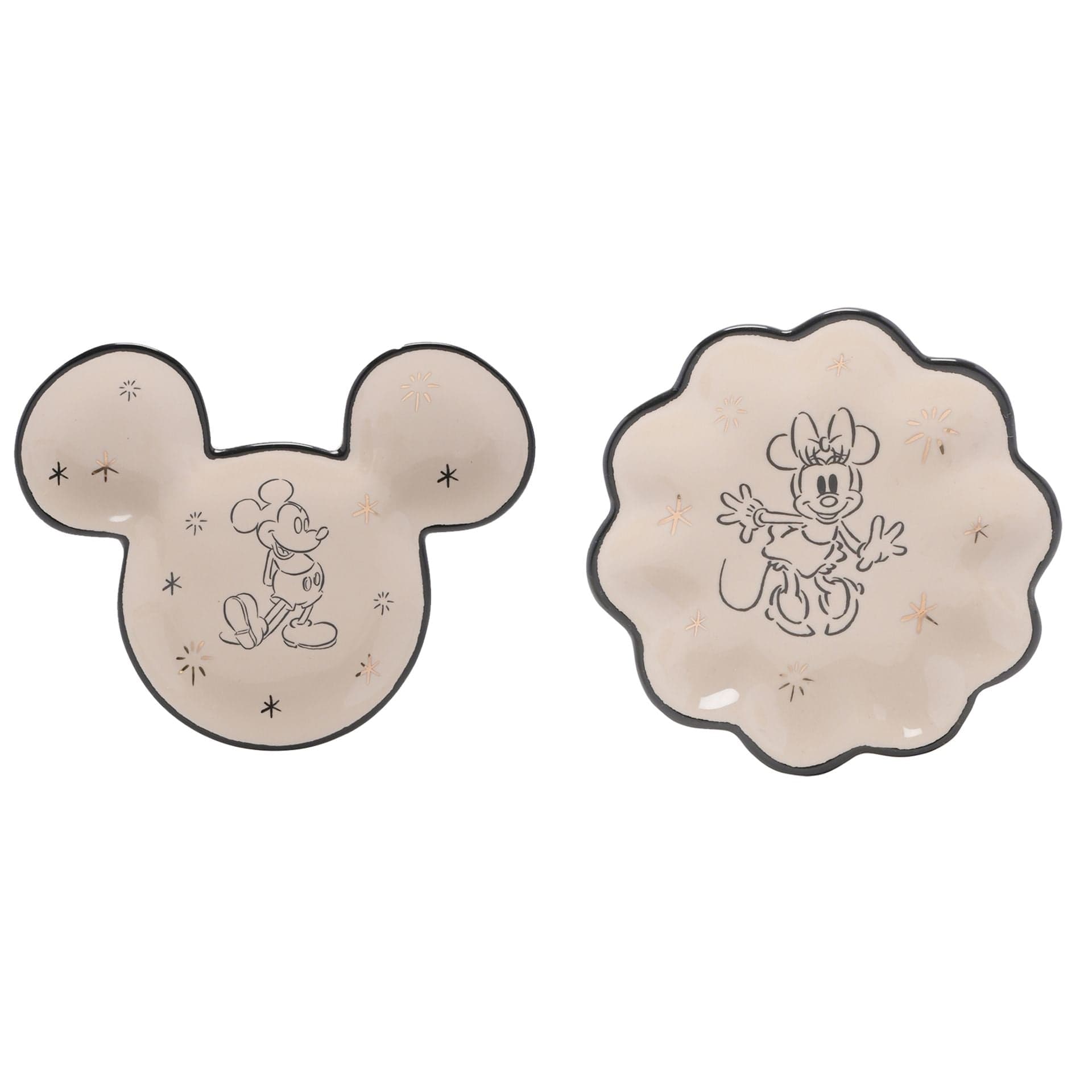 Disney Home Mickey & Minnie Set of 2 Trinket Dishes