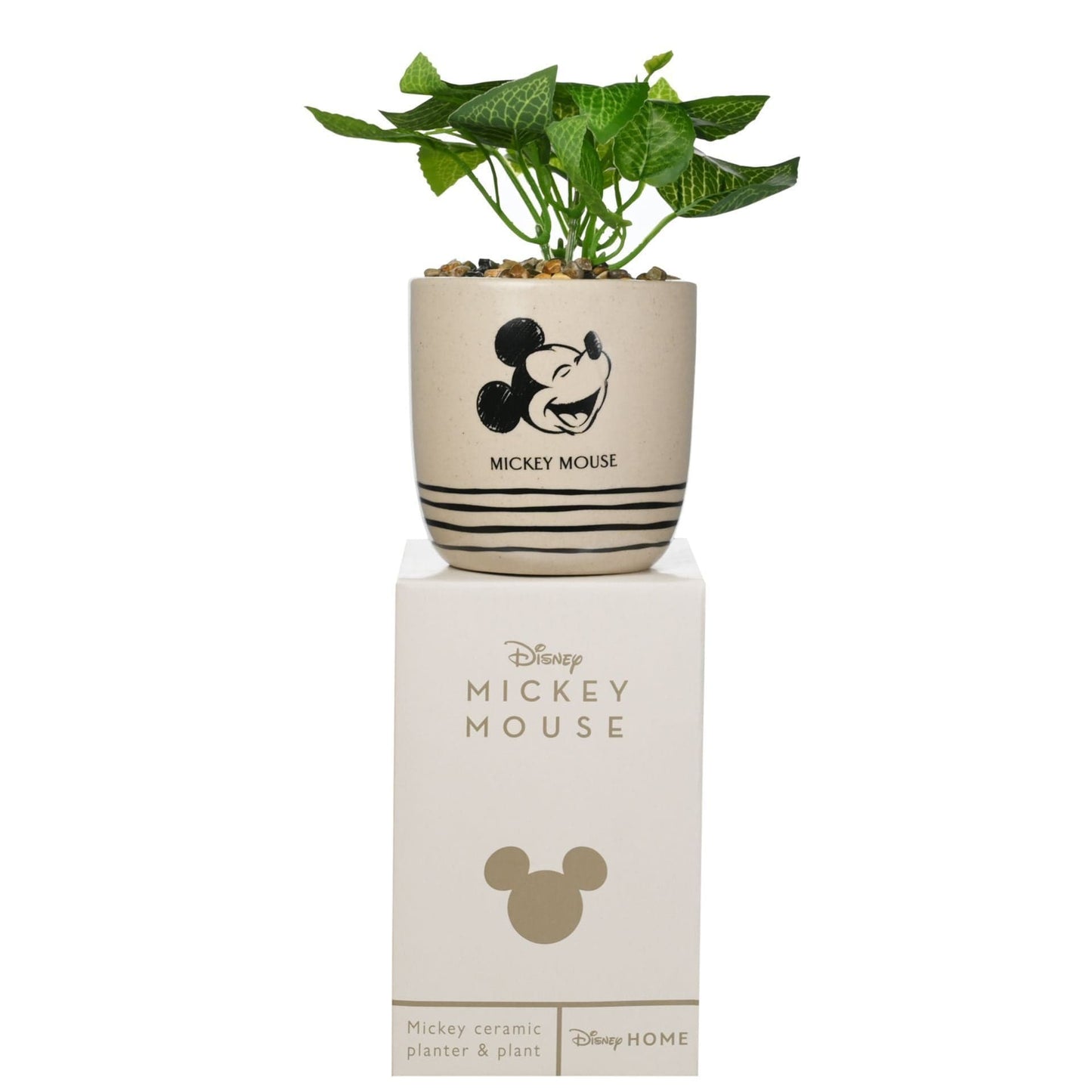 Disney Home Mickey Planter With Faux Plant
