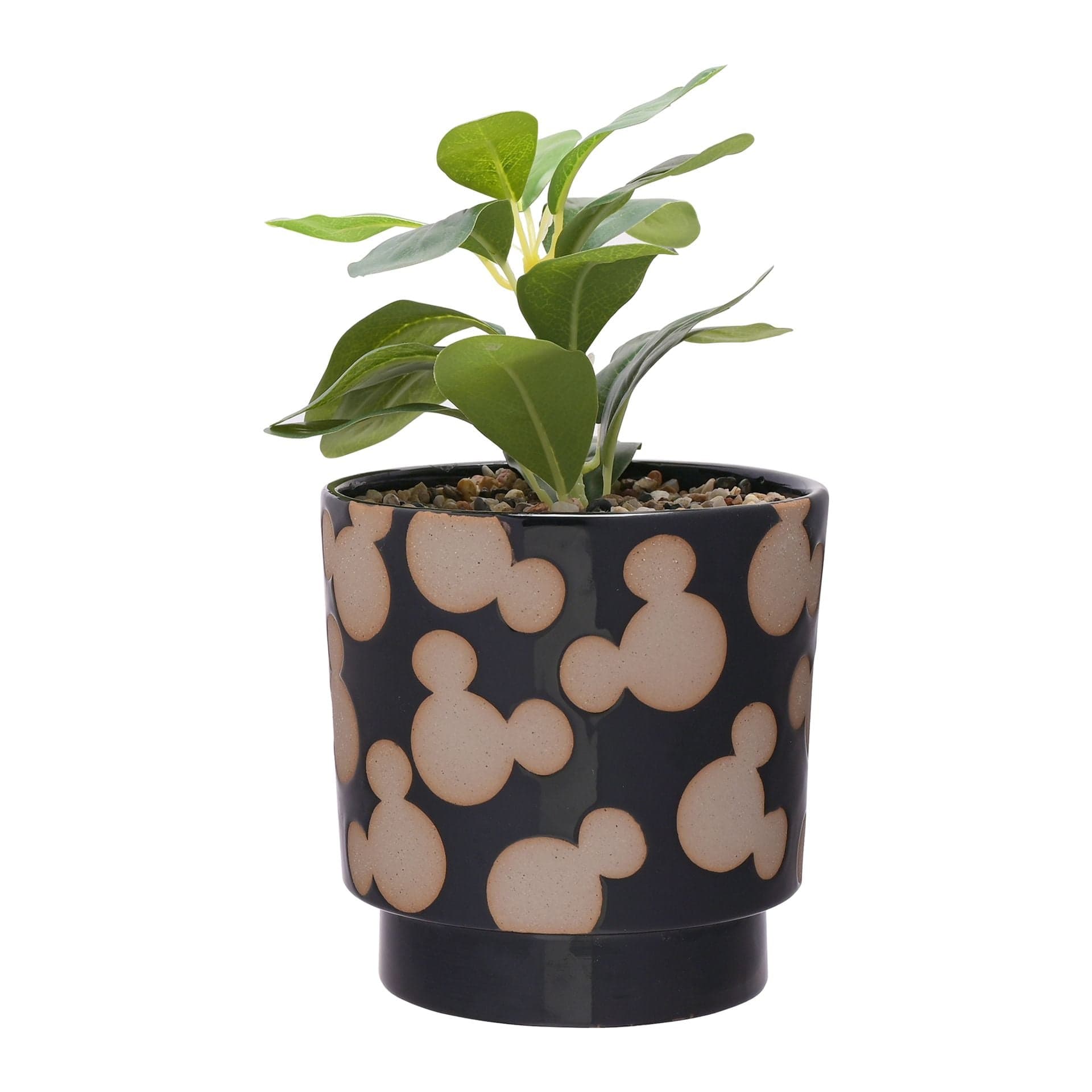 Disney Home Mickey Shapes Black Planter