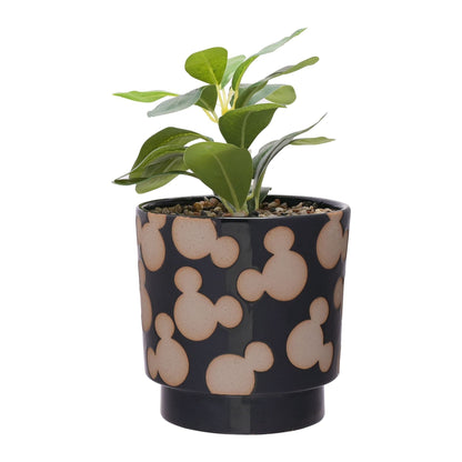 Disney Home Mickey Shapes Black Planter