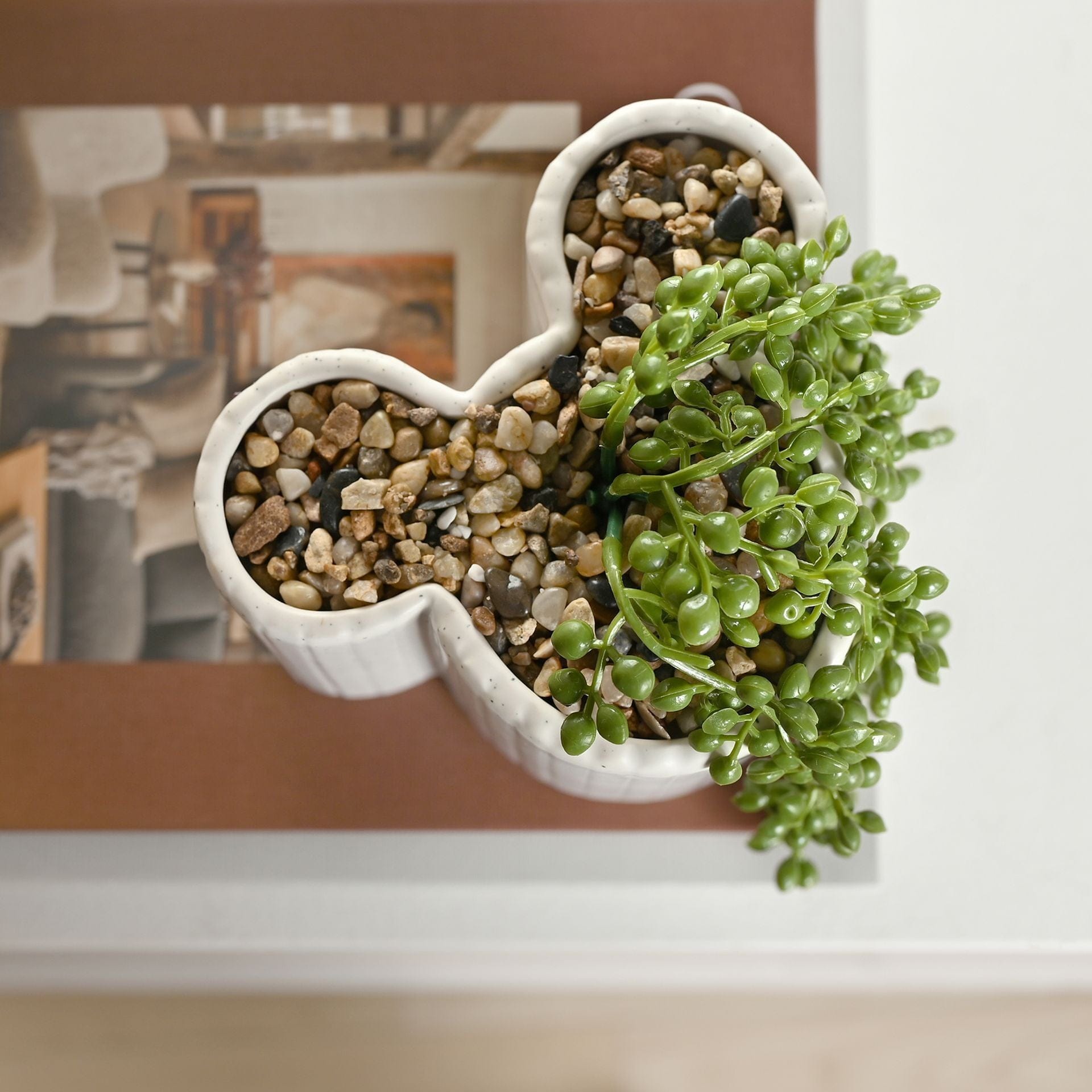 Disney Home Mickey Shapes Planter with Faux Plant