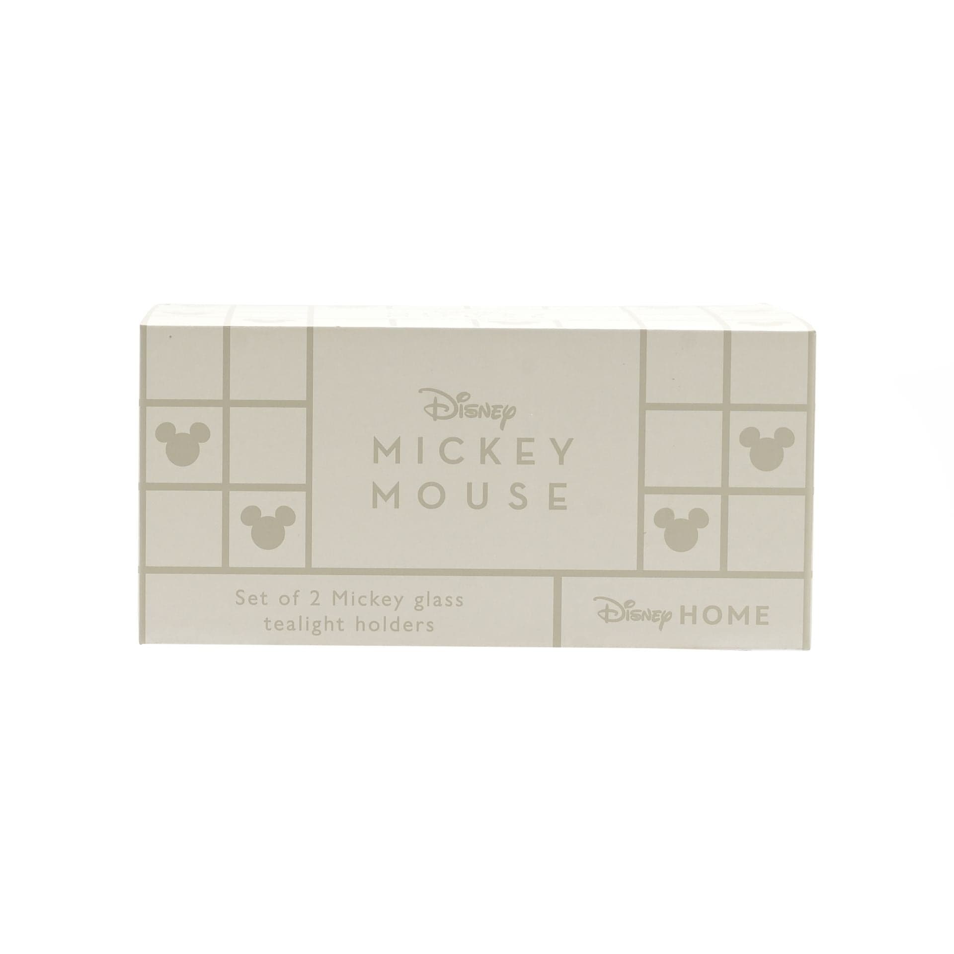 Disney Home Mickey Shapes Set of 2 Glass Candle Holders