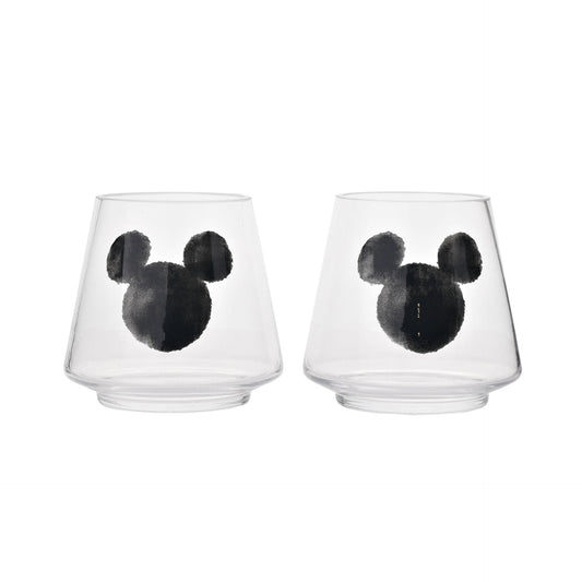 Disney Home Mickey Shapes Set of 2 Glass Candle Holders