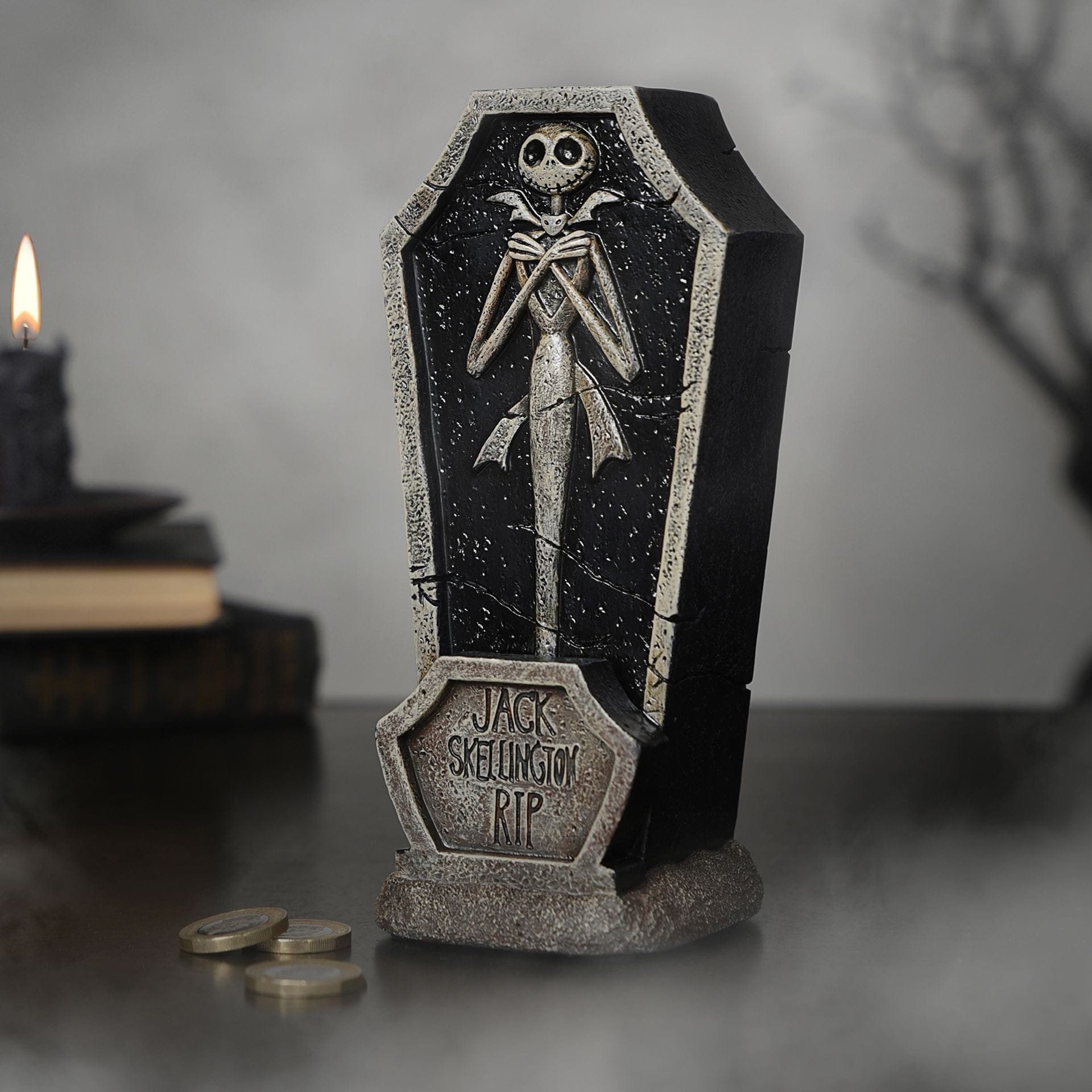 Disney Home Nightmare Before Christmas Coffin Money Box Jack Skellington