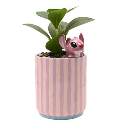 Disney Home Planter with 3D Angel & Faux Plant Lilo & Stitch