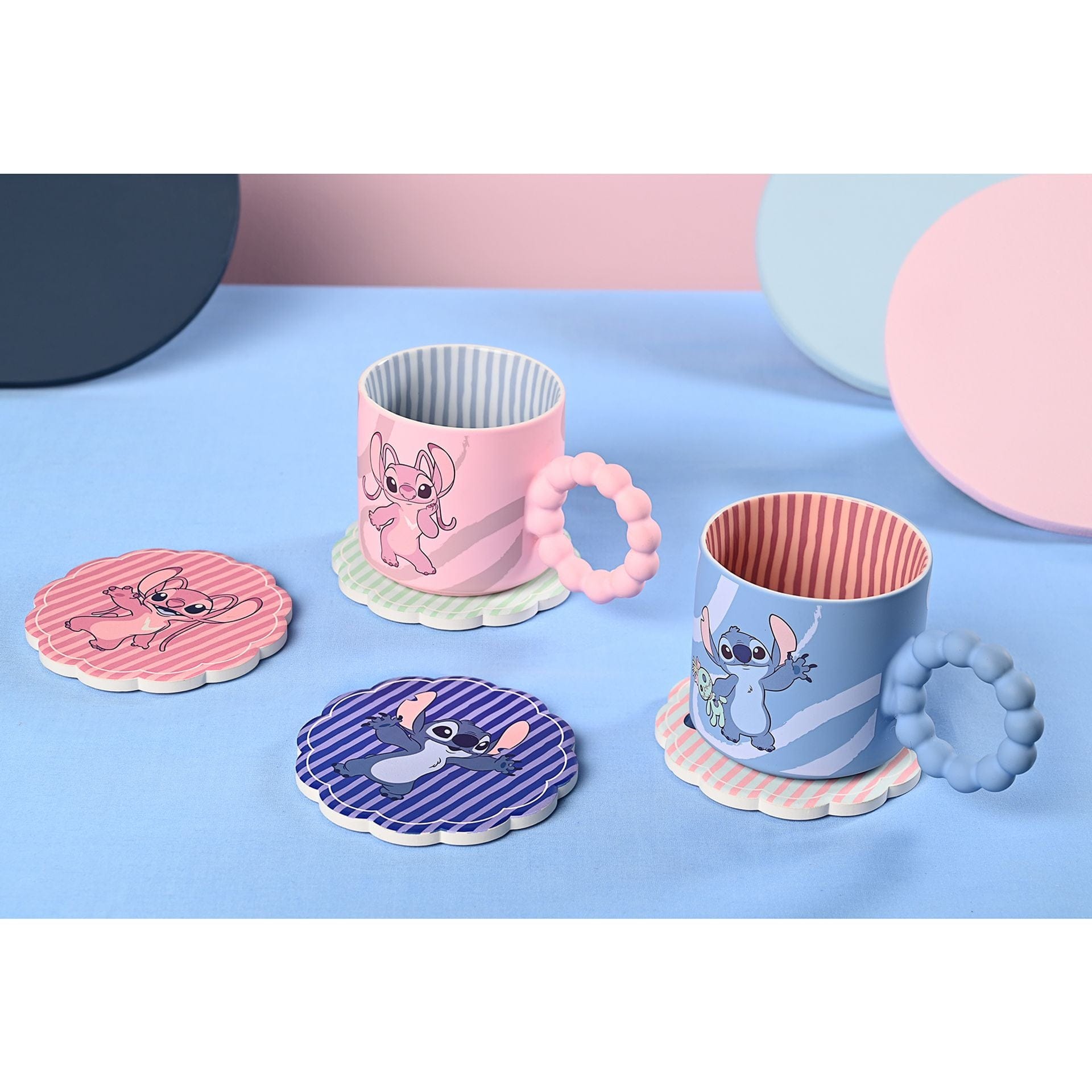 Disney Home Set Of 4 Ceramic Stitch Coasters