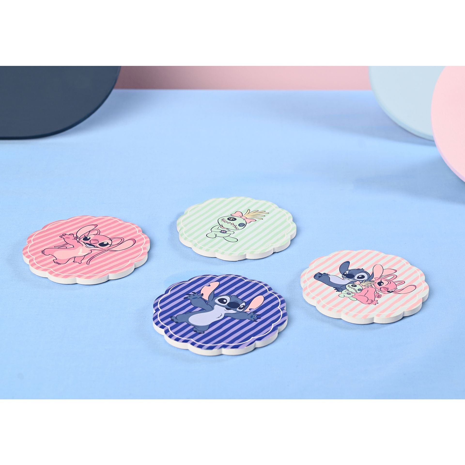 Disney Home Set Of 4 Ceramic Stitch Coasters