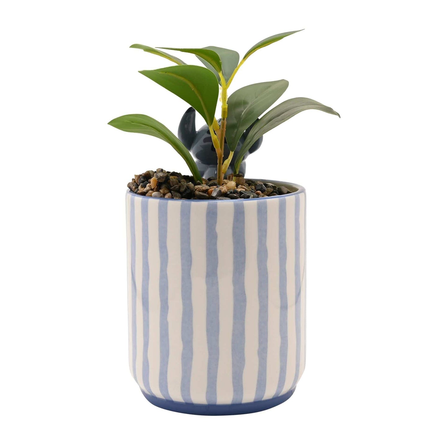 Disney Home Stitch Planter with 3D Stitch & Faux Plant