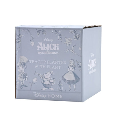 Disney How Alice in Wonderland Teacup Planter with Faux Plant