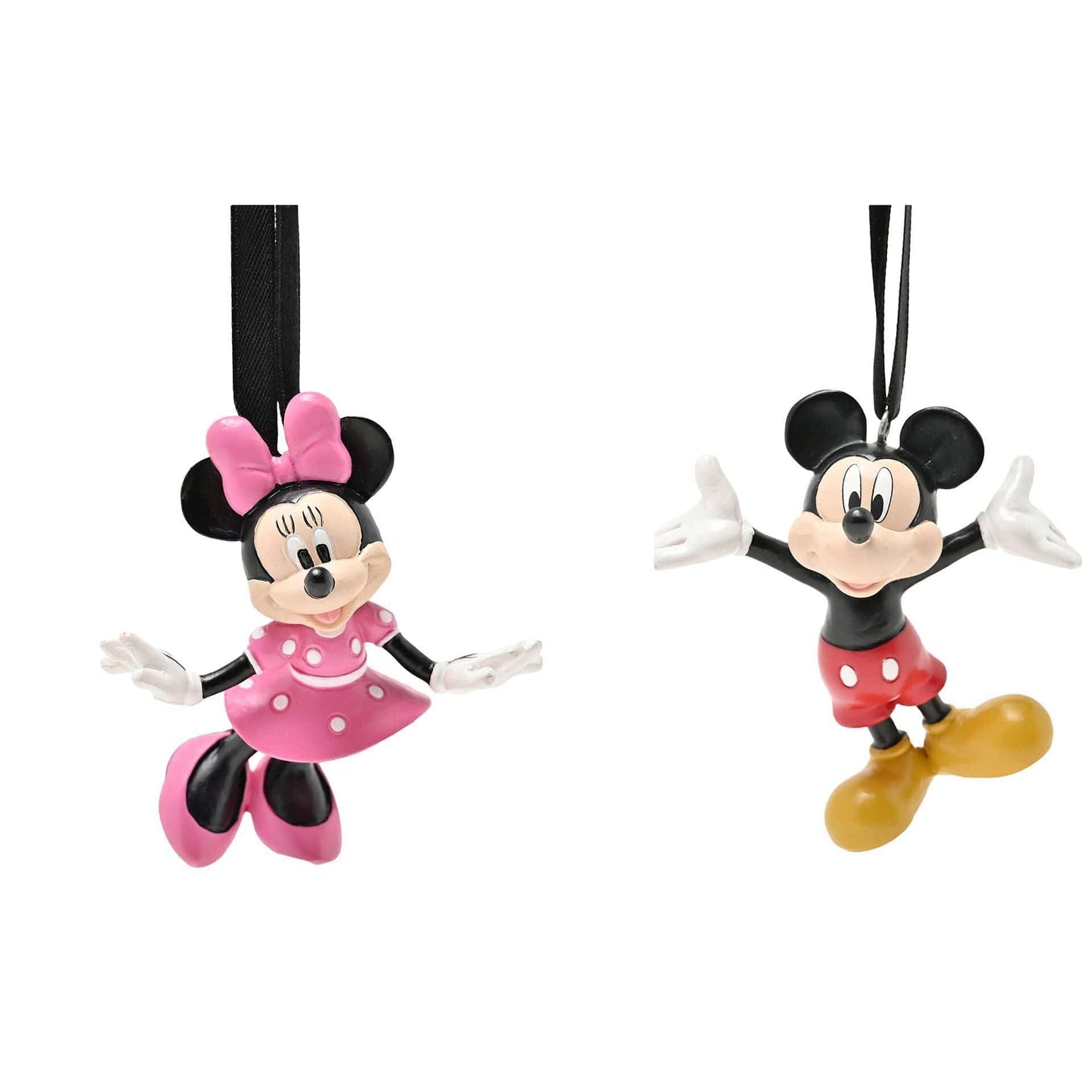 Disney Icons And vilalins Resin Hanging Decorations Set of 2 - Minnie & Mickey