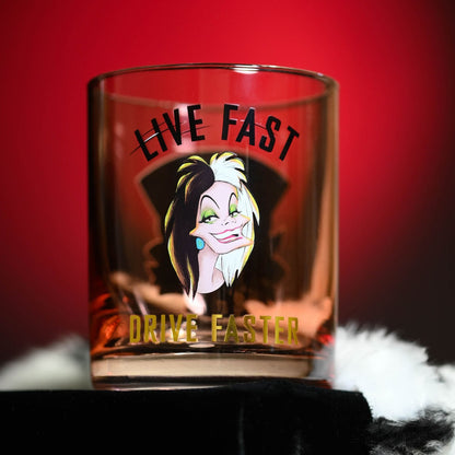 Disney Icons And Villains Glass - Cruella 101 Dalmatians