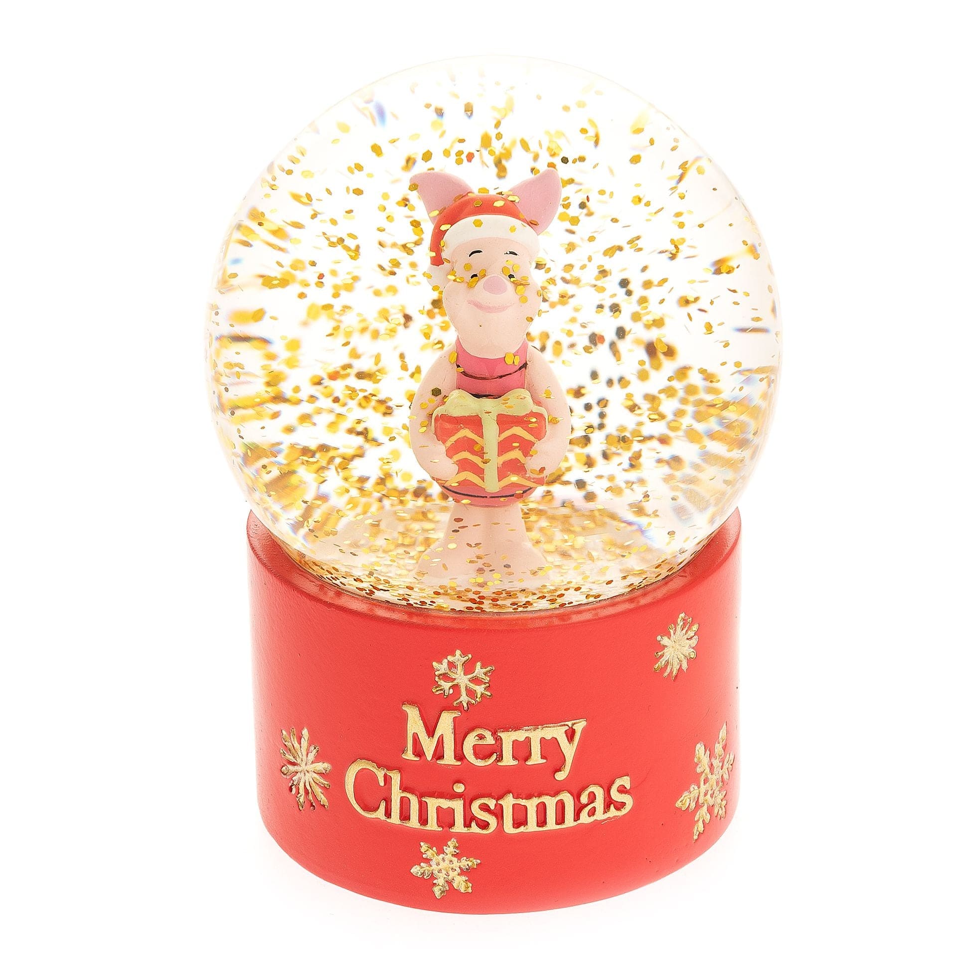Disney Icons And Villains Piglet Snowglobe "Merry Christmas" Winnie The Pooh And Friends