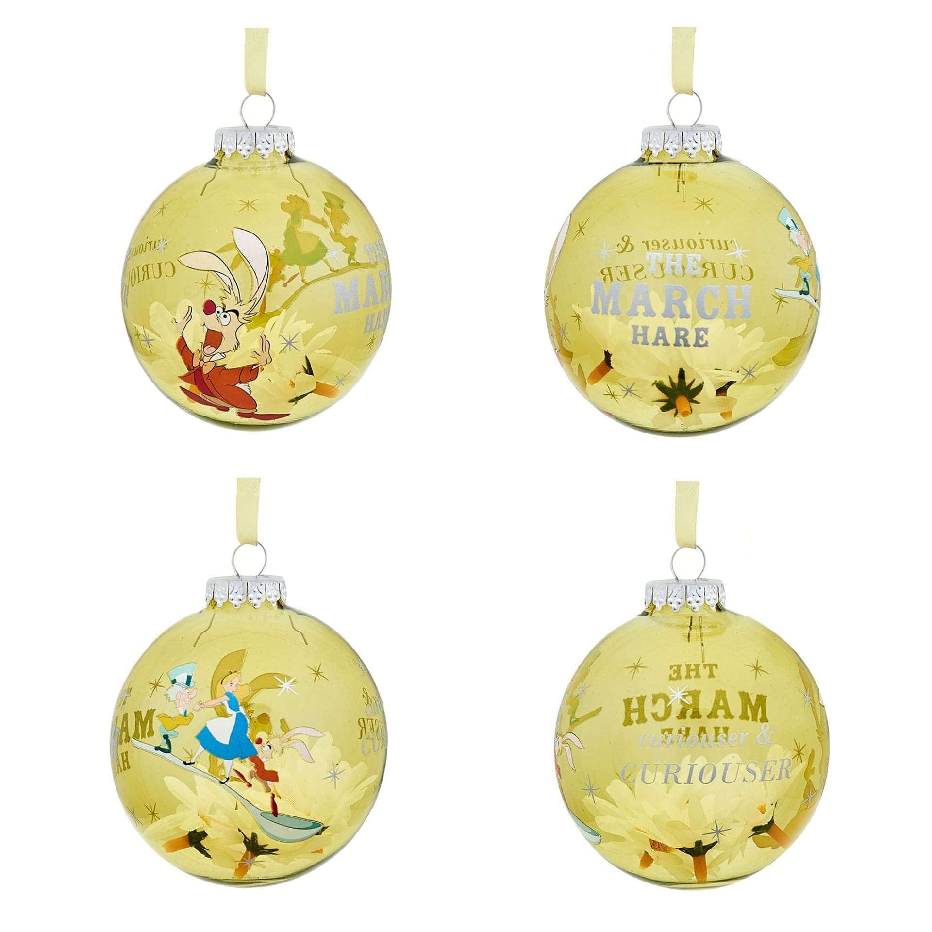 Disney Icons And Villains Set of 7 Baubles - Alice In Wonderland