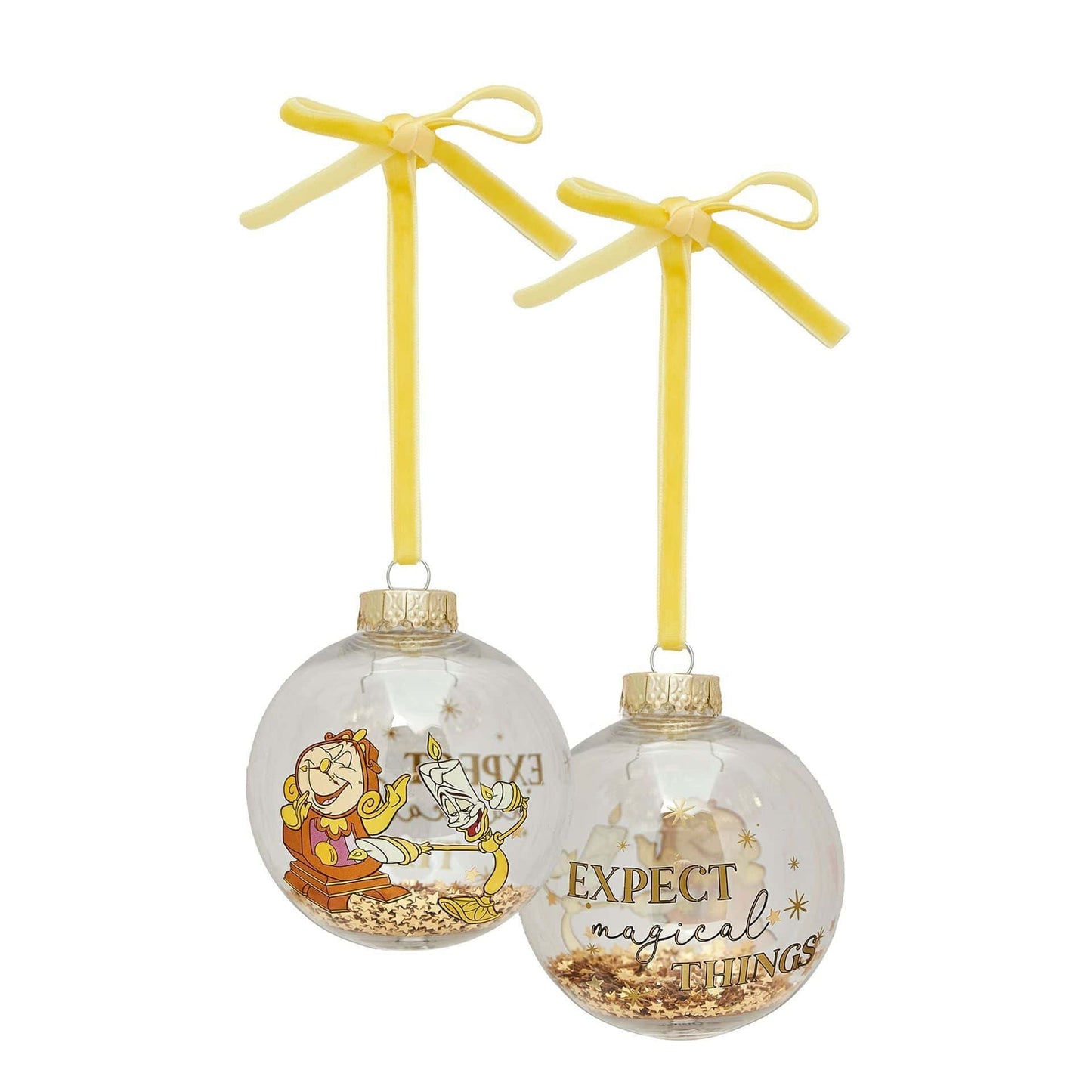 Disney Icons And Villains Set of 7 Baubles - Beauty & The Beast